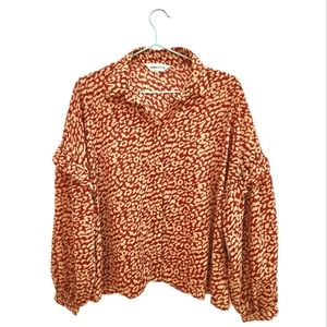 ~Last chance~ Leopard Print Ruffle Blouse by Pepaloves